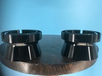 Image 2 of Burlington Recording Aluminum Black Trumpet ONLY for 1/4" NAB Hub Adapters (PAIR)