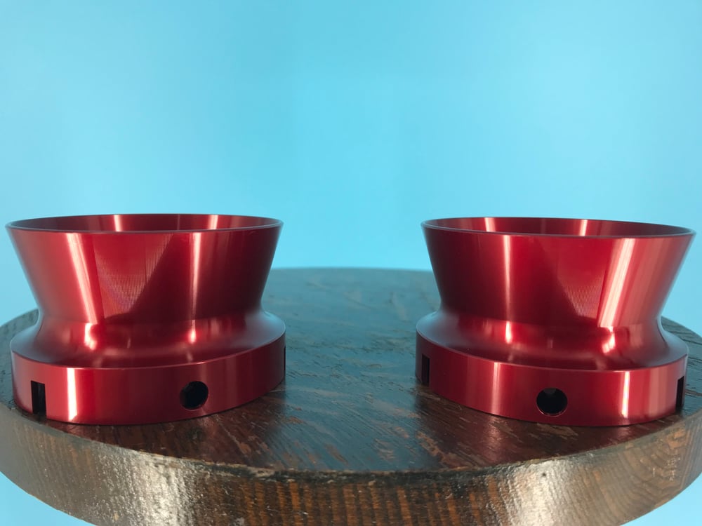 Image of Burlington Recording Aluminum Red Trumpet ONLY for 1/4" NAB Hub Adapters (PAIR)