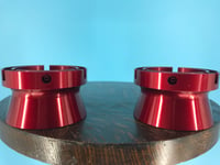 Image 2 of Burlington Recording Aluminum Red Trumpet ONLY for 1/4" NAB Hub Adapters (PAIR)