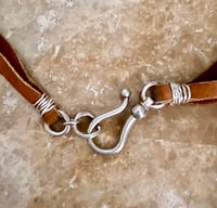 Image 4 of Turquoise and leather necklace