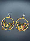 Butterfly Wood Hoops