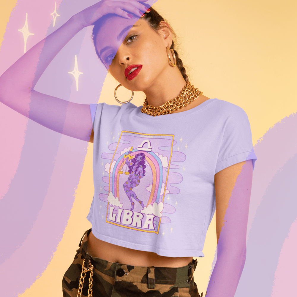 Image of LIBRA ASTROLOGY CROP TEE