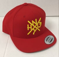 The ORIGINAL NYHC New York Hardcore Snapback Hat RED & YELLOW