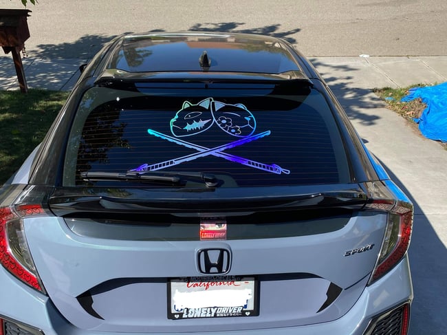 Rear Window Demon Decal