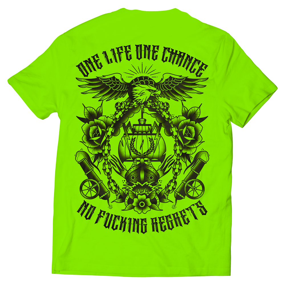 T-shirt One Life One Chance Green