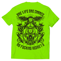 Image 3 of T-shirt One Life One Chance Green