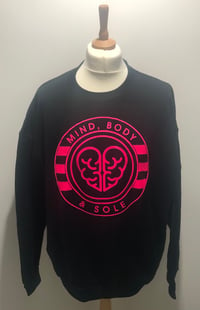 Image 2 of Mind Body & Sole Logo Black/Pink Sweatshirt