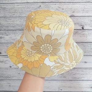 Image of Reversible Bucket Hat- Vintage Floral Patchwork 