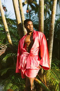 Image 2 of MENS CORAL KIMONO SET 