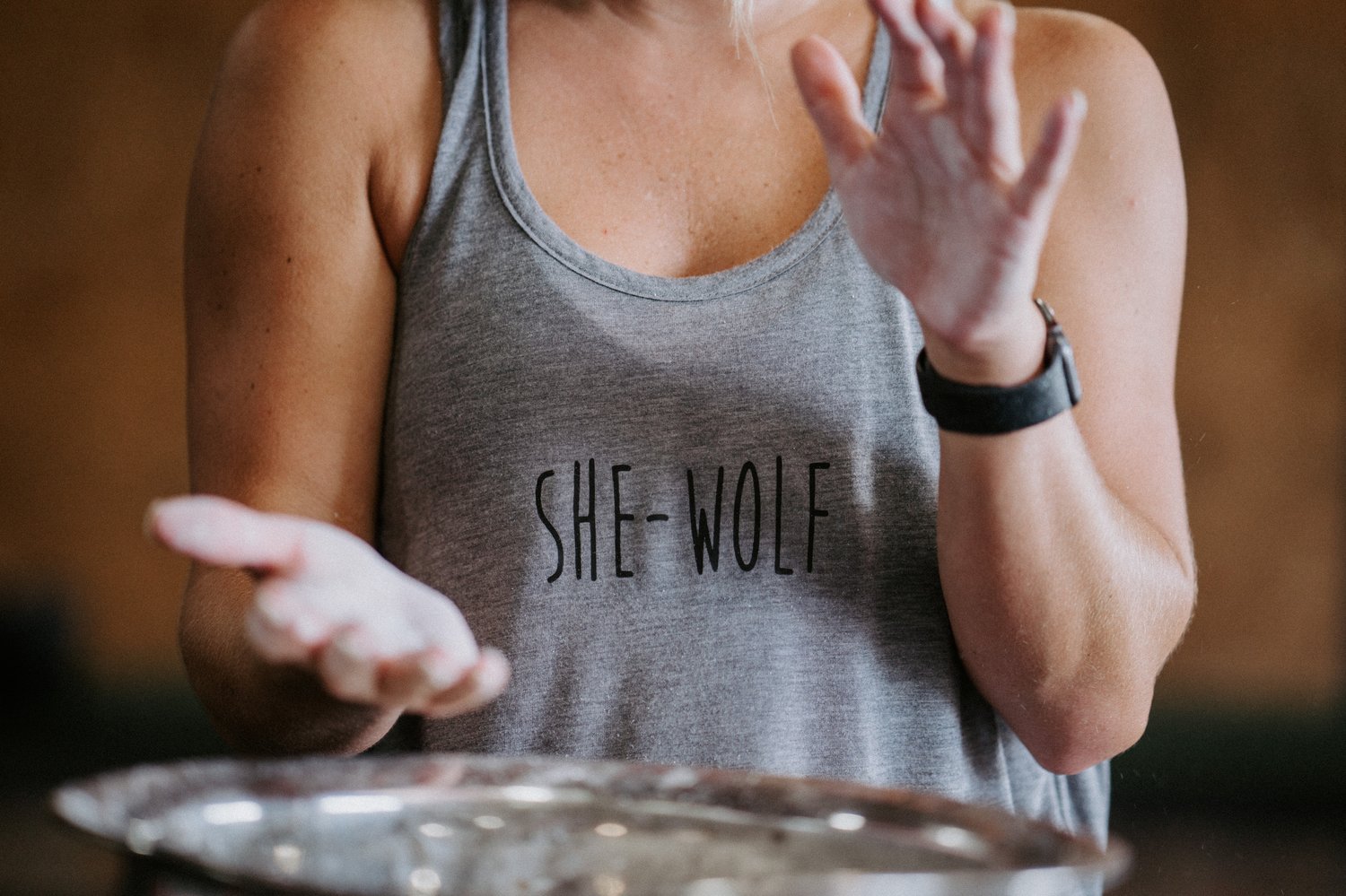Image of She-Wolf Crop Top Tank (Heather Grey)