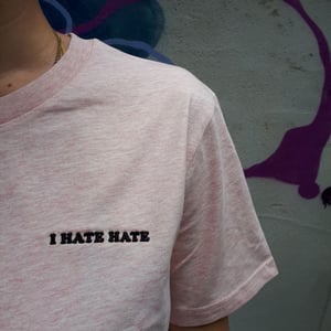 Image of I Hate Hate Shirt - Cream Heather Pink 
