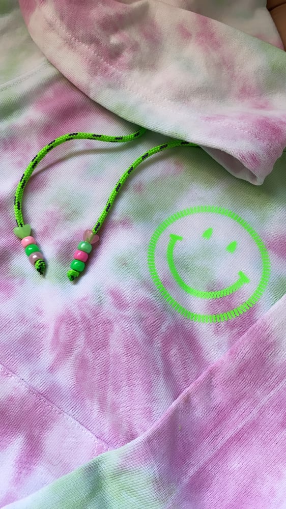 Image of FELPA CAPPUCCIO TIE DYE SMILE 5/6 ANNI