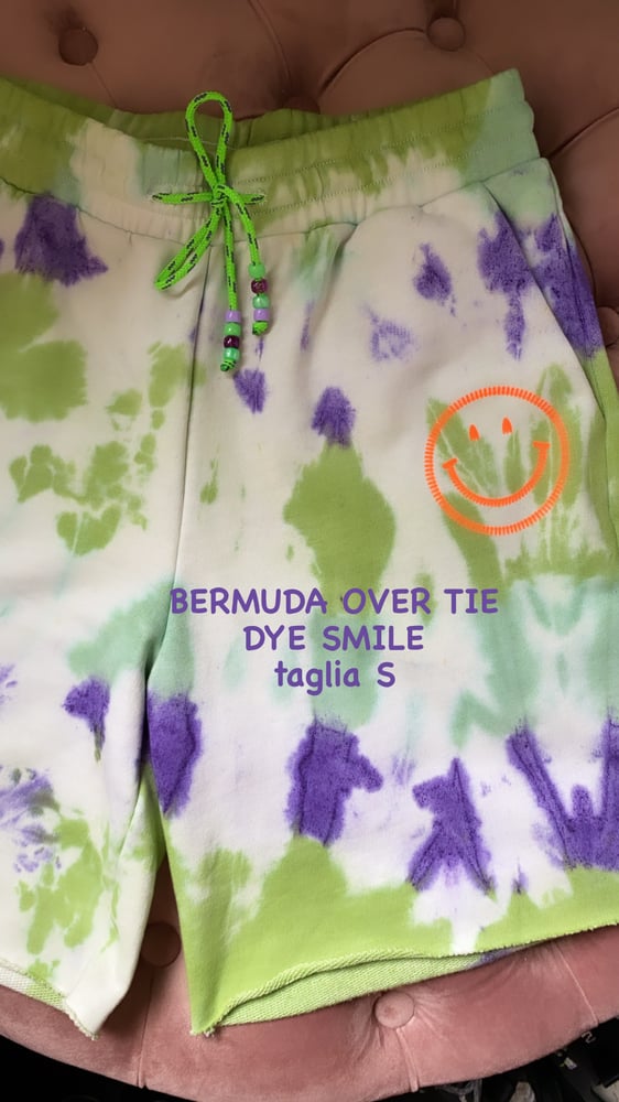 Image of BERMUDA FELPA OVER TIE DYE SMILE TAGLIA S