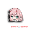 Pink-Haired Girl Peeking Sticker