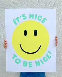 It's Nice to be Nice Print (Teal)