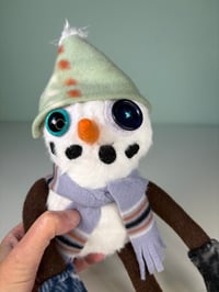 Image 2 of Soft  Weighted Odds and Ends Snowman - Medium
