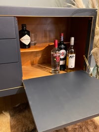 Image 2 of stunning navy blue drinks sideboard 