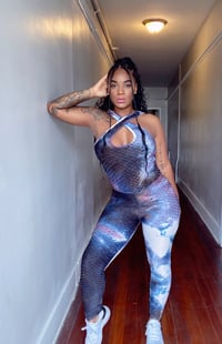 Image 4 of Curvy Girl ty dye one piece jumpsuit 