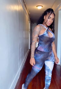 Image 3 of Curvy Girl ty dye one piece jumpsuit 