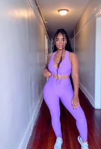 Image 1 of “At the Gym “ lavender 2pc yoga set