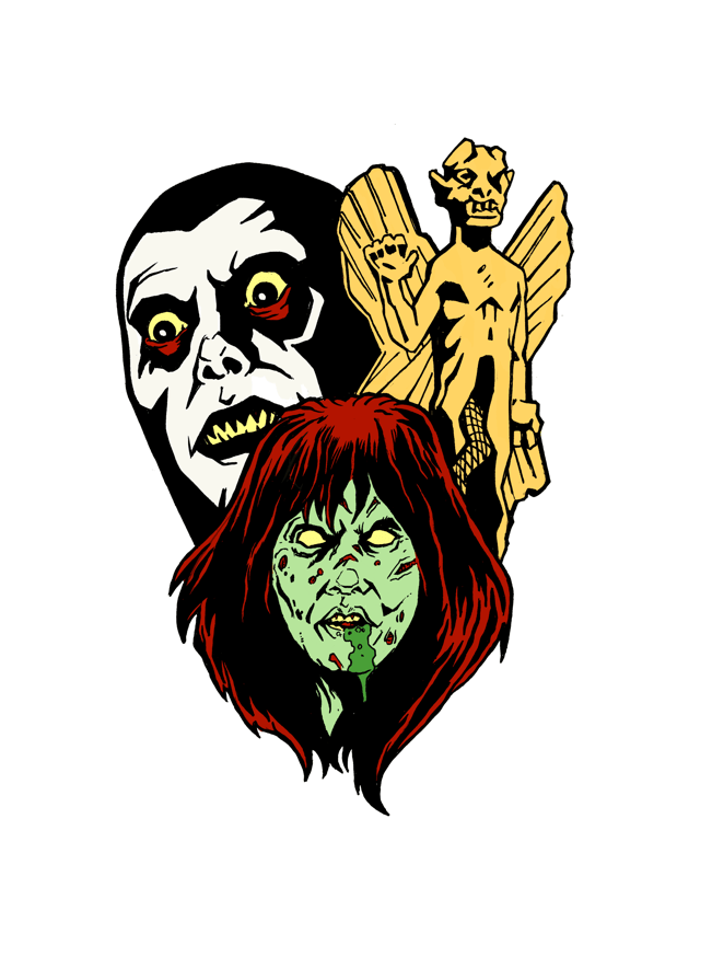 Image of Pazuzu (Pin & Sticker) by Puis Calzada