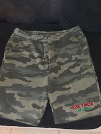 Image 2 of Green camo (Risk Taker) shorts