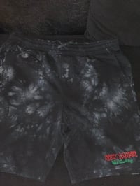 Image 2 of Black tie-dye (Risk Taker) shorts