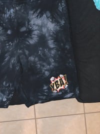 Image 1 of Black tie-dye (YBA) shorts