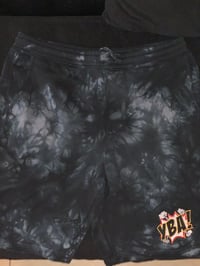 Image 2 of Black tie-dye (YBA) shorts