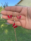 Butterfly earrings and necklace SET