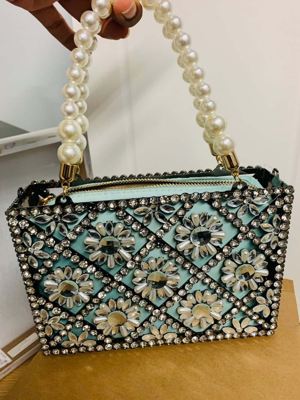 Image of “ Sky” bling clutch purse