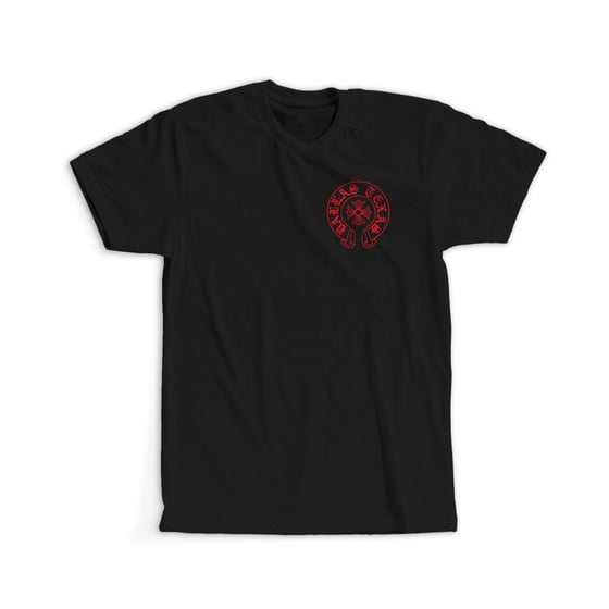 Image of DALLAS HEARTS TEE (BLK/RED)