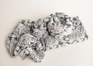 Image of Plush Floral Lace Wrap