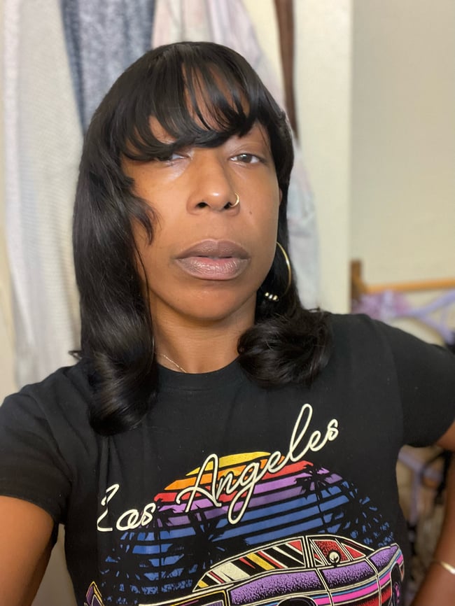 Brazilian Human Hair Wig with Bangs Remy Straight 