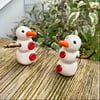 Ceramic Snowman with Real Twiggy Arms