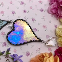 Image 4 of Iridescent Blue Heart Chain