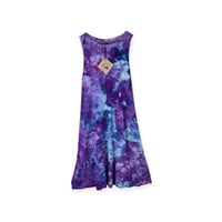Image 1 of XS Jersey Knit Pocket Tank Dress in Purple Haze Ice Dye
