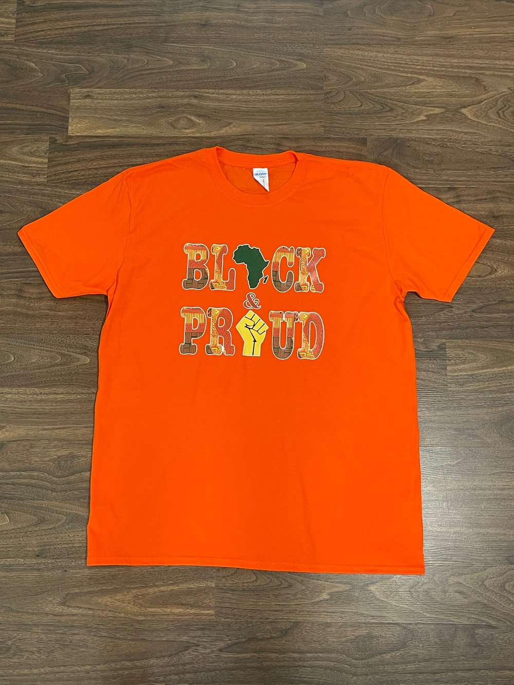 BLACK & PROUD Unisex T-Shirt (BHM Edition) Orange