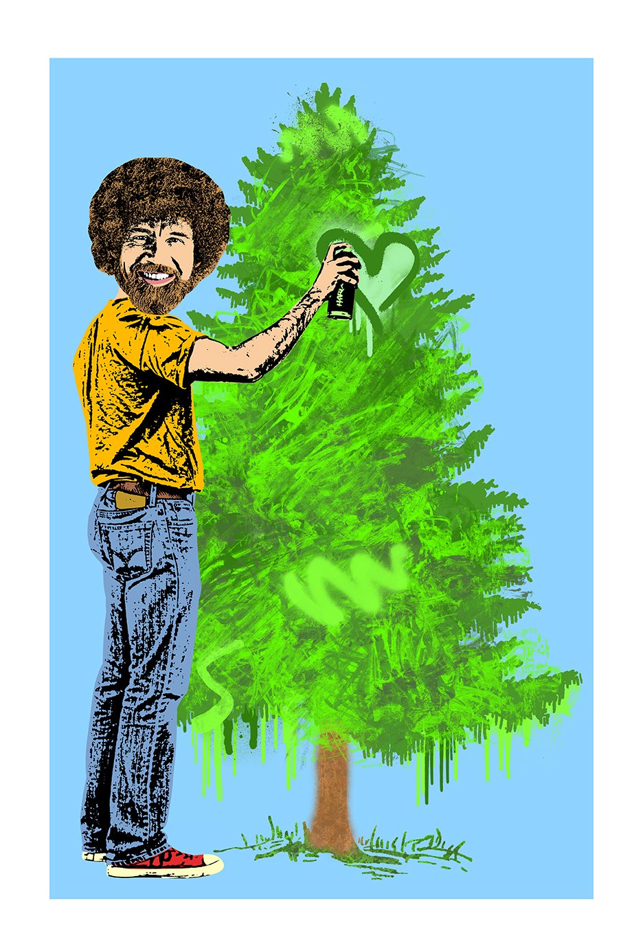 Bob Ross Print | Dellarious