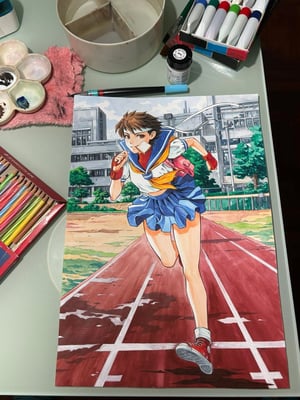 Image of Original Art : Sakura - Street Fighter Alpha  // Jacky Hua