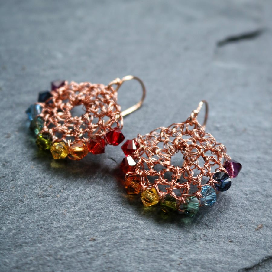 Image of CRESCENT EARRINGS - Rainbow