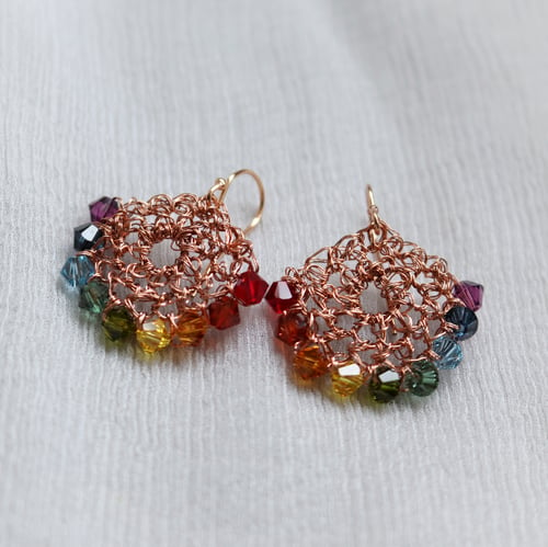 Image of CRESCENT EARRINGS - Rainbow