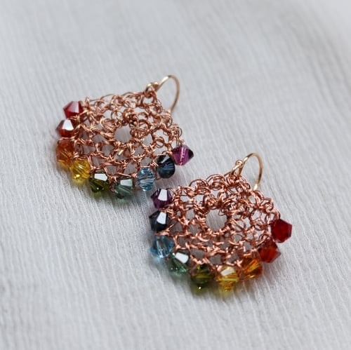 Image of CRESCENT EARRINGS - Rainbow