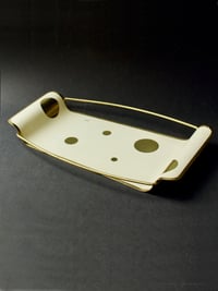 Image 1 of Small Tray of Painted Brass, Mid-20th Century, Germany