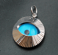 Image 1 of Round Evil Eye Pendant