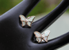 Lab Opal Butterfly Earrings