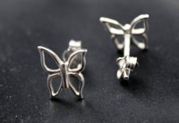 Image 2 of Butterfly Stud Earrings
