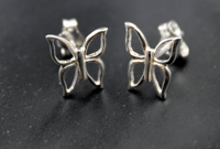 Image 1 of Butterfly Stud Earrings