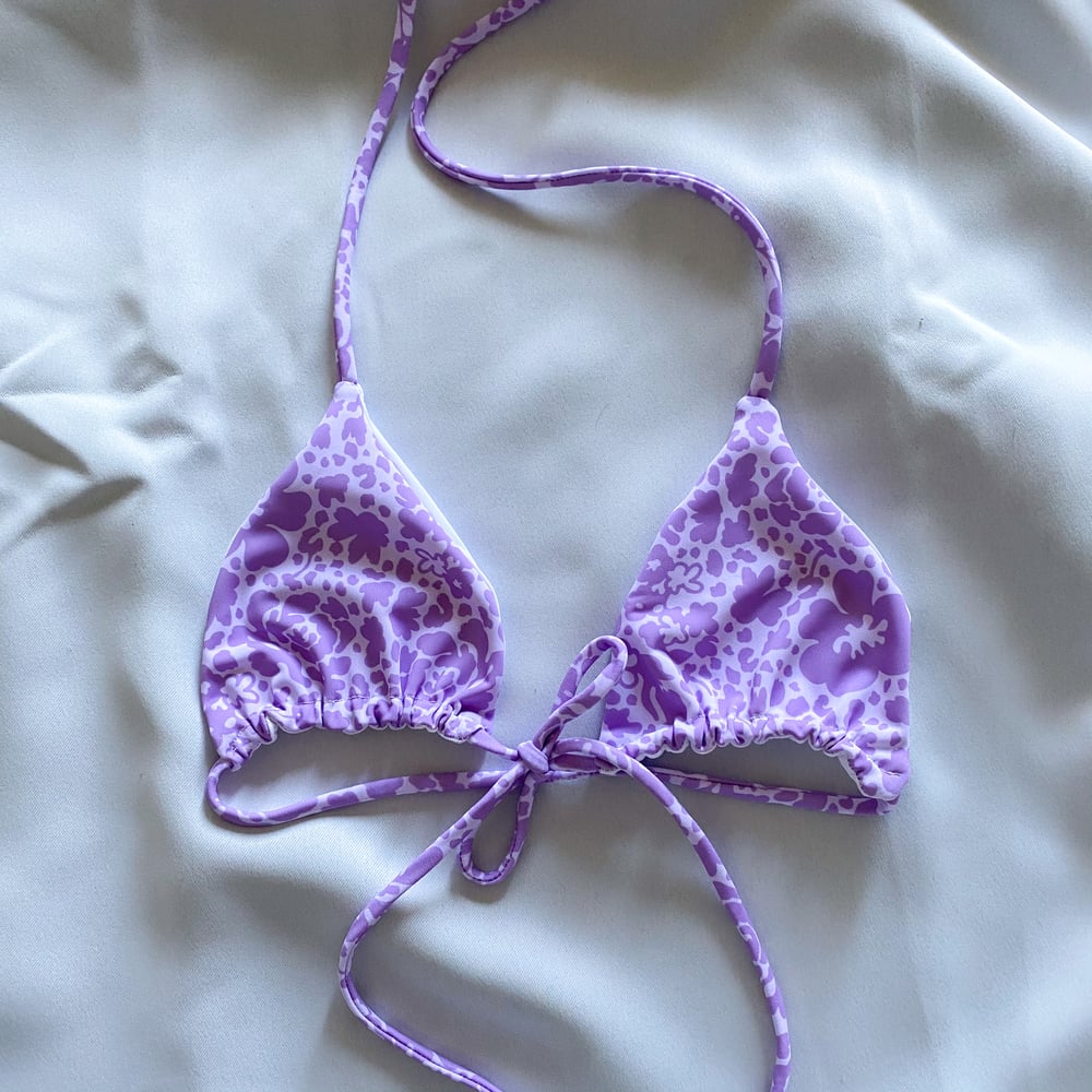 Image of MINI TOP : LAVENDER TONE X WHITE
