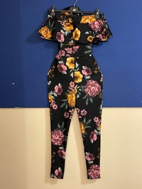 Floral slim leg jumpsuit 